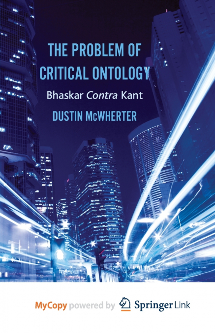 The Problem of Critical Ontology