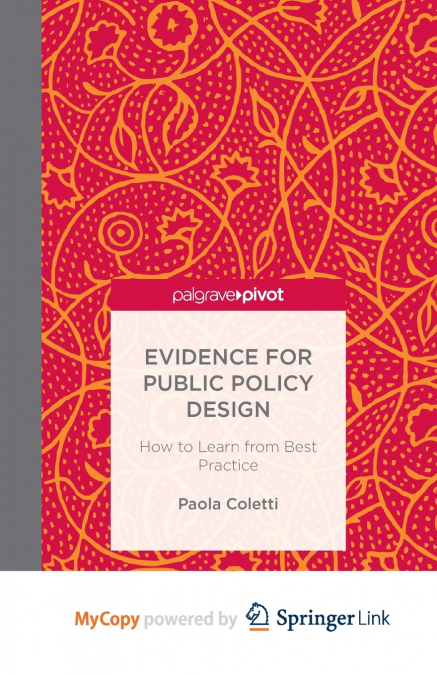 Evidence for Public Policy Design
