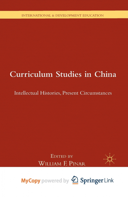 Curriculum Studies in China