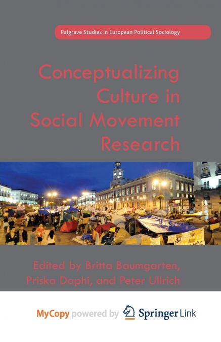 Conceptualizing Culture in Social Movement Research