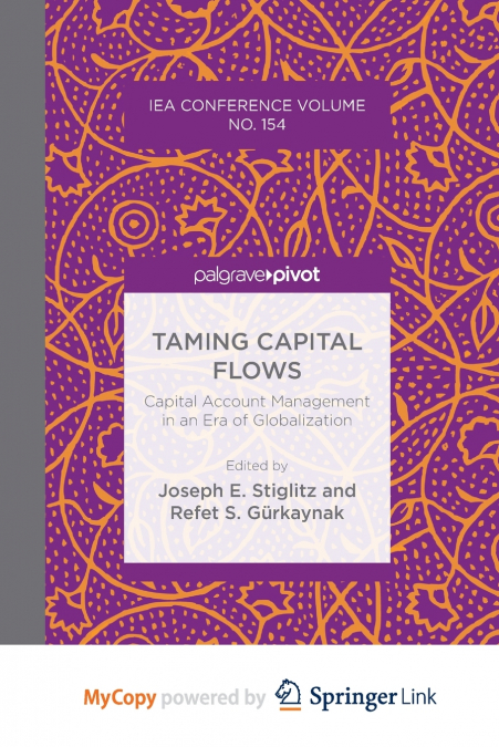 Taming Capital Flows