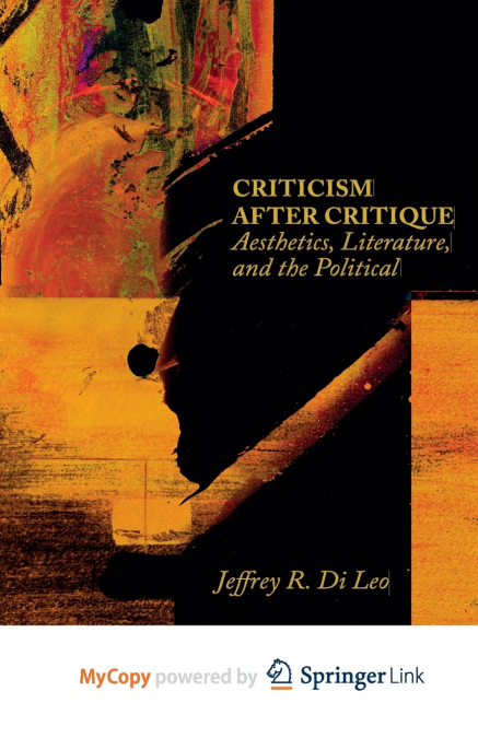 Criticism after Critique
