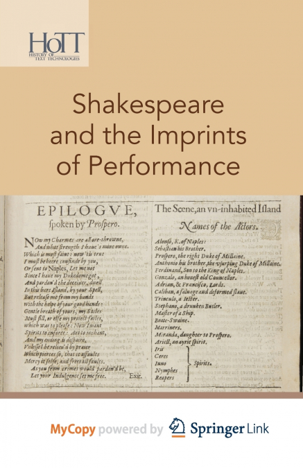 Shakespeare and the Imprints of Performance
