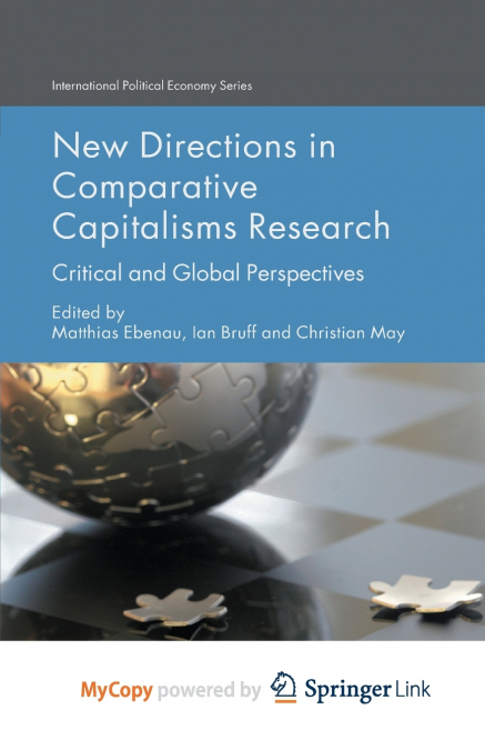 New Directions in Comparative Capitalisms Research