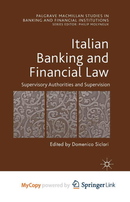 Italian Banking and Financial Law