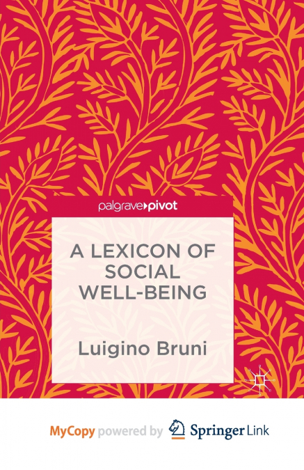 A Lexicon of Social Well-Being