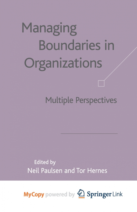 Managing Boundaries in Organizations