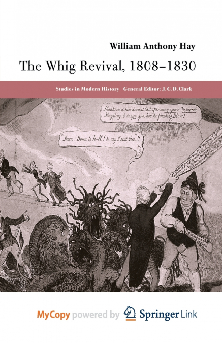 The Whig Revival, 1808-1830