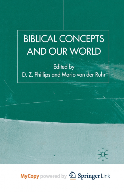 Biblical Concepts and our World