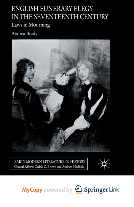 English Funerary Elegy in the Seventeenth Century