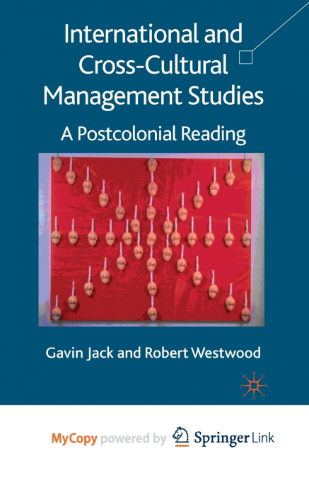 International and Cross-Cultural Management Studies