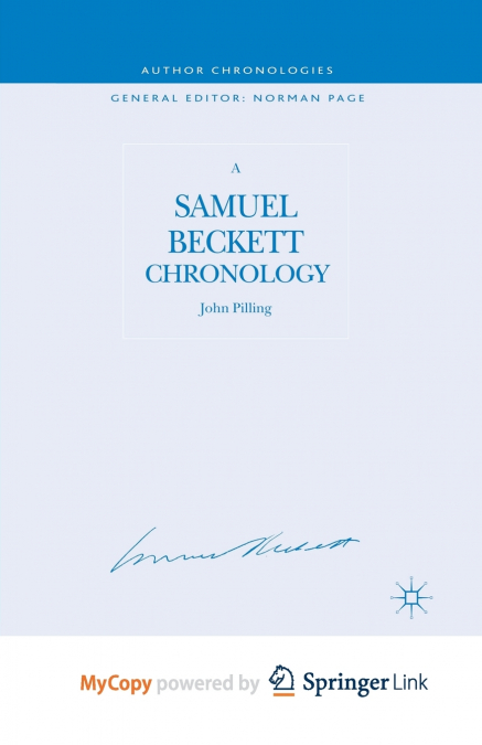 A Samuel Beckett Chronology
