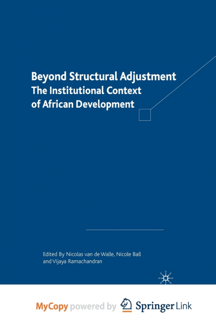 Beyond Structural Adjustment