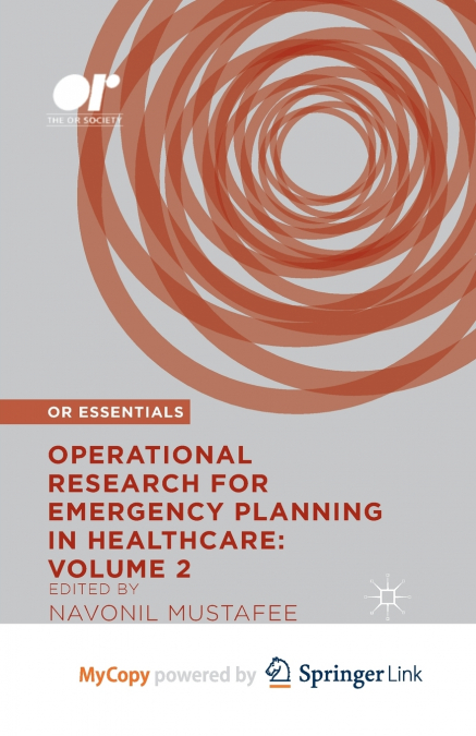 Operational Research for Emergency Planning in Healthcare