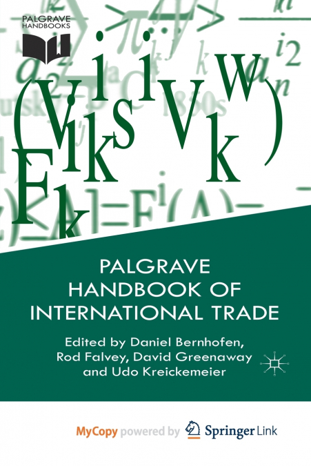 Palgrave Handbook of International Trade
