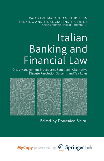 Italian Banking and Financial Law