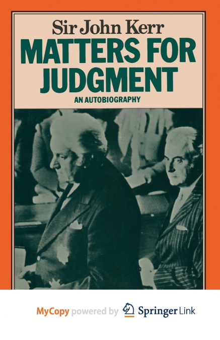 Matters for Judgment