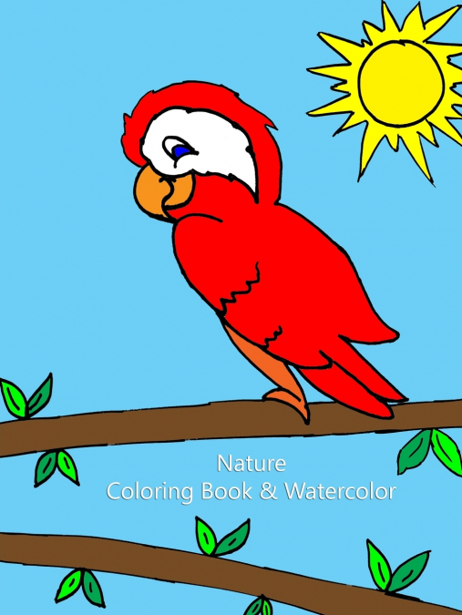 Nature Coloring Book & Watercolor