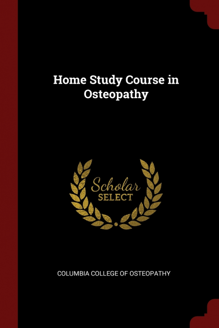 Home Study Course in Osteopathy