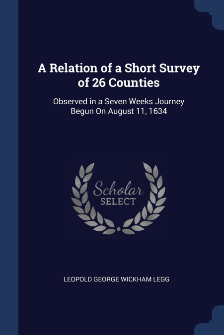 A Relation of a Short Survey of 26 Counties