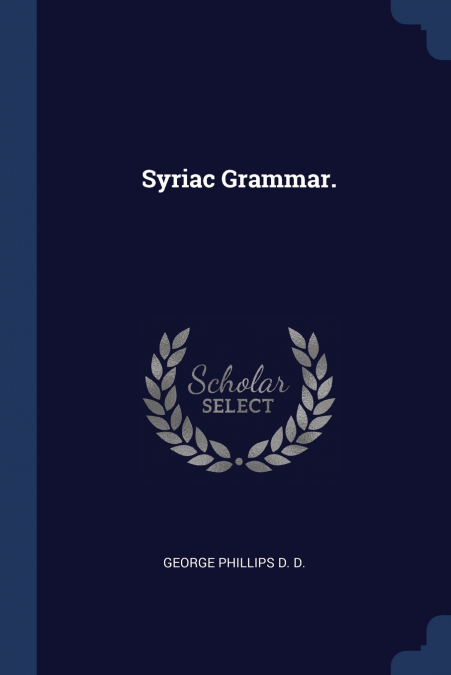 Syriac Grammar.
