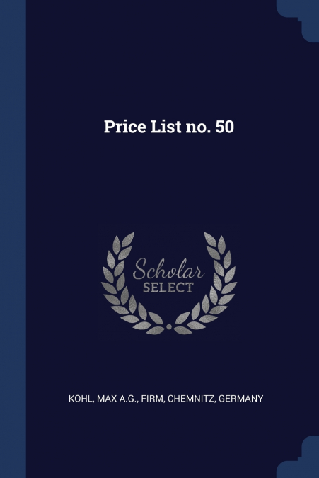 Price List no. 50