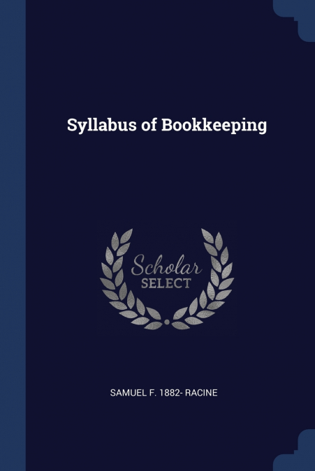 Syllabus of Bookkeeping