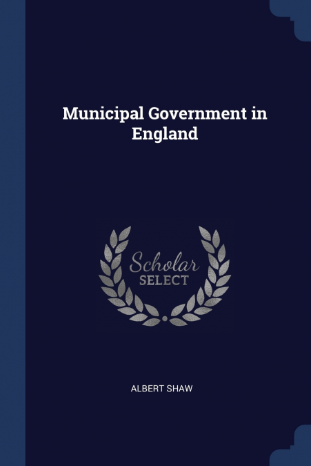 Municipal Government in England