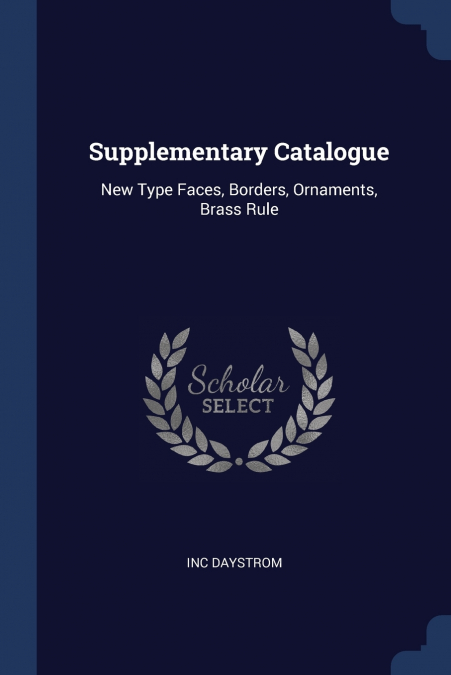 Supplementary Catalogue
