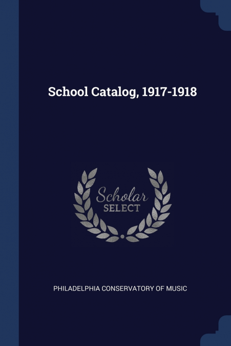 School Catalog, 1917-1918