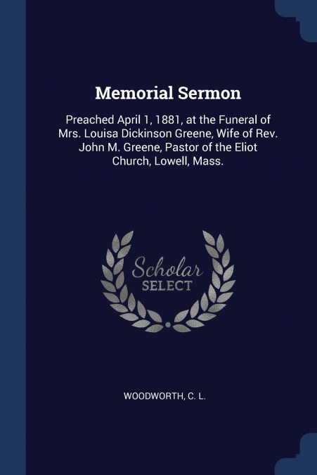 Memorial Sermon