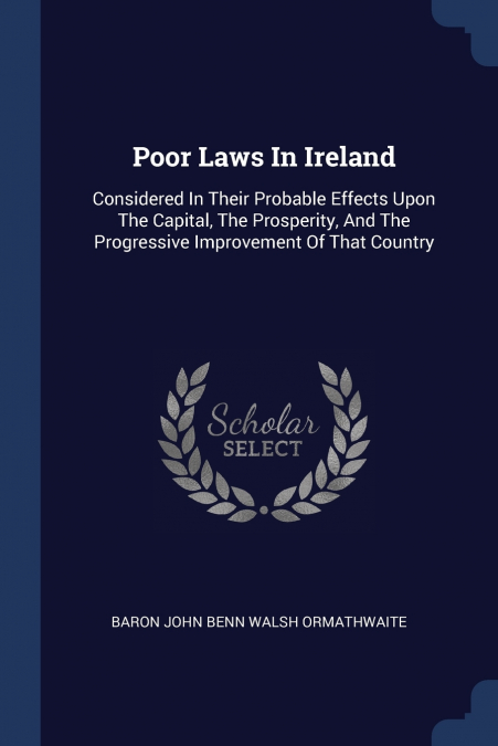 Poor Laws In Ireland