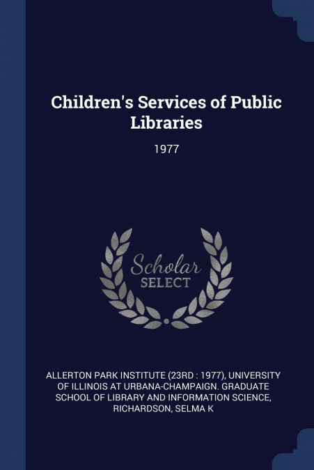 Children’s Services of Public Libraries