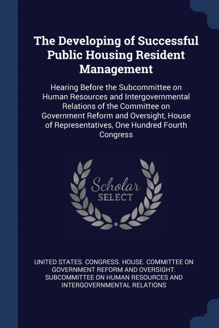 The Developing of Successful Public Housing Resident Management
