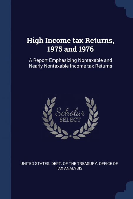 High Income tax Returns, 1975 and 1976