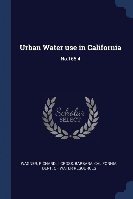 Urban Water use in California