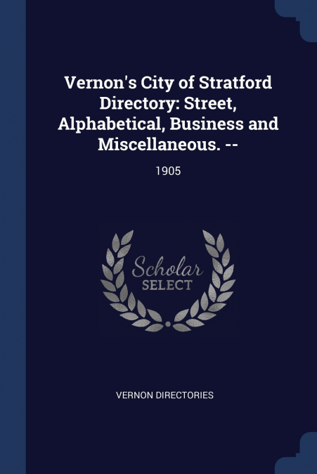 Vernon’s City of Stratford Directory