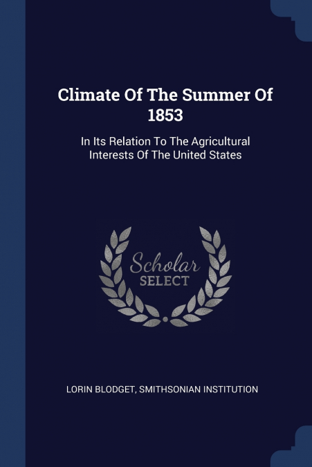 Climate Of The Summer Of 1853