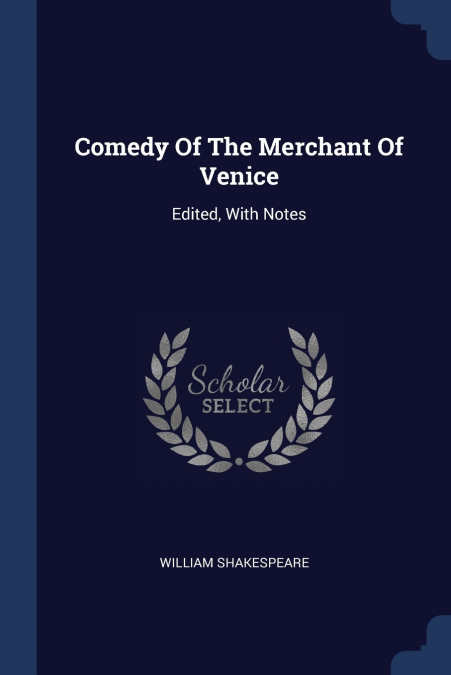 Comedy Of The Merchant Of Venice
