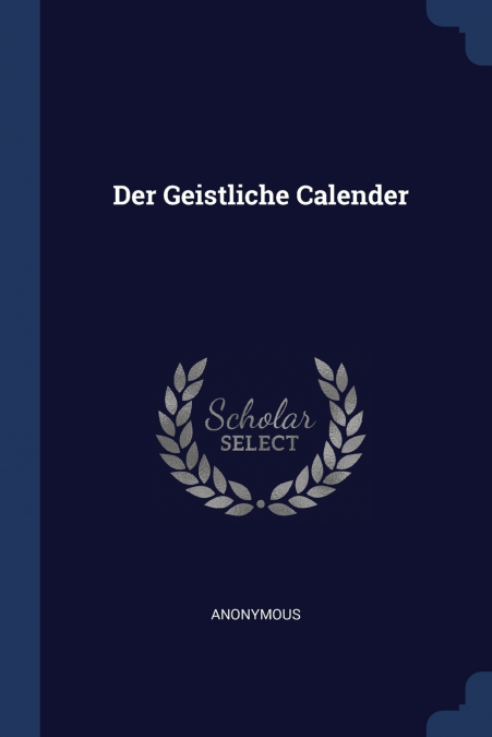 Der Geistliche Calender