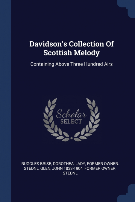 Davidson’s Collection Of Scottish Melody
