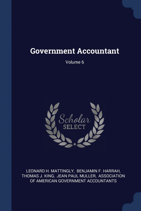 Government Accountant; Volume 6