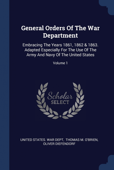 General Orders Of The War Department