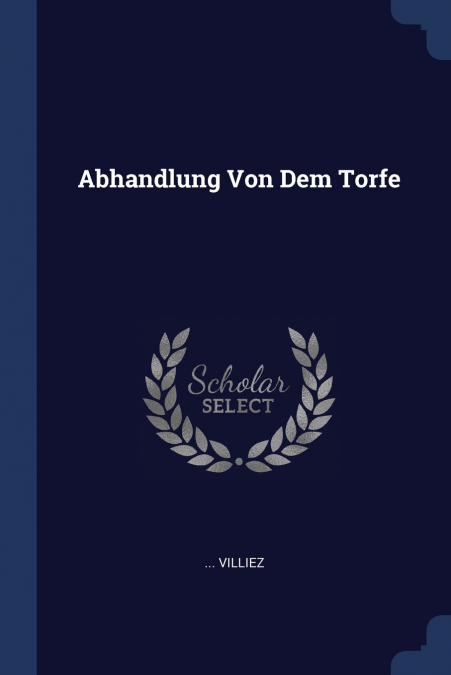 Abhandlung Von Dem Torfe