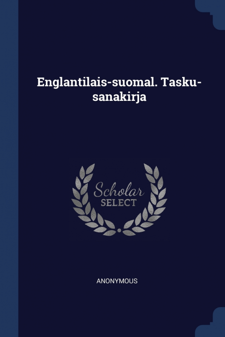 Englantilais-suomal. Tasku-sanakirja