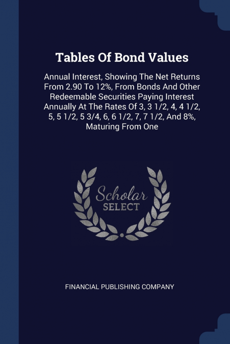 Tables Of Bond Values