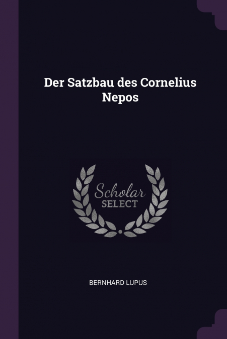 Der Satzbau des Cornelius Nepos