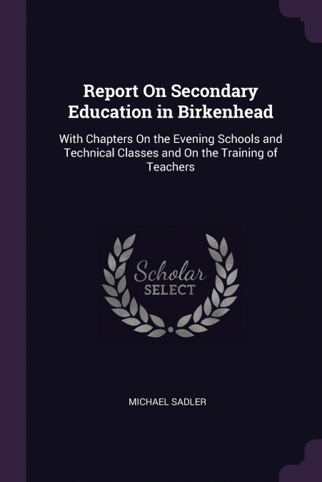 Report On Secondary Education in Birkenhead