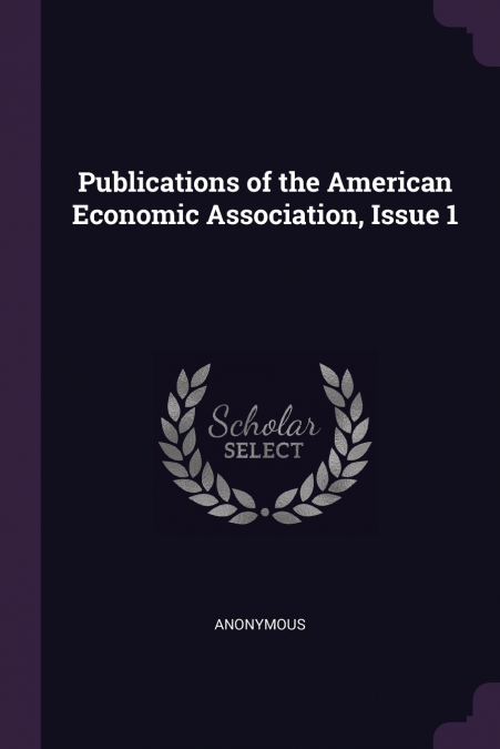 Publications of the American Economic Association, Issue 1