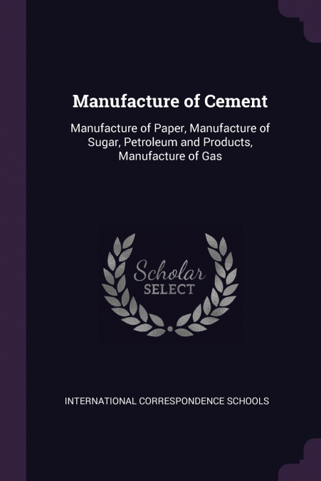 Manufacture of Cement